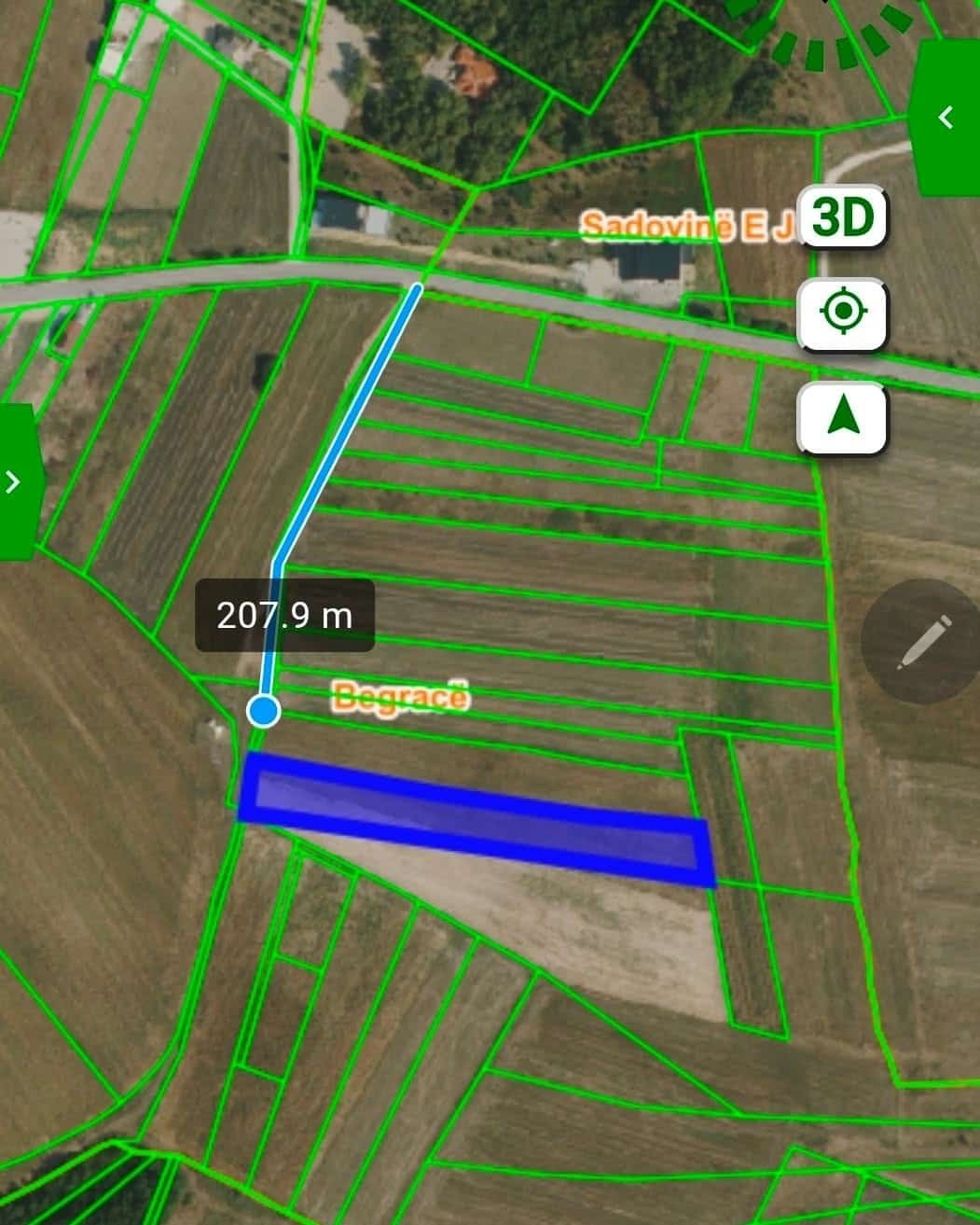 Land for sale of 95 ares near the Ferizaj–Viti highway