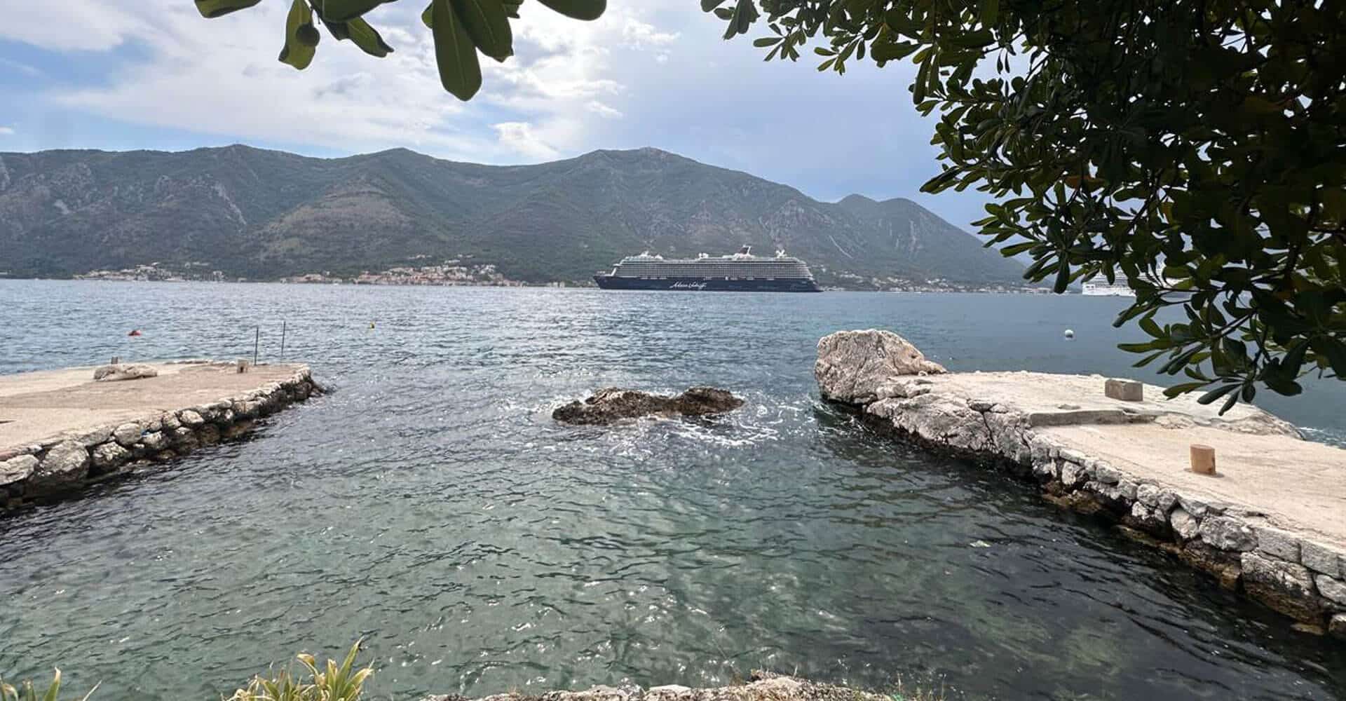 Renovated First-Line Stone Villa with Private Beach in Dobrota