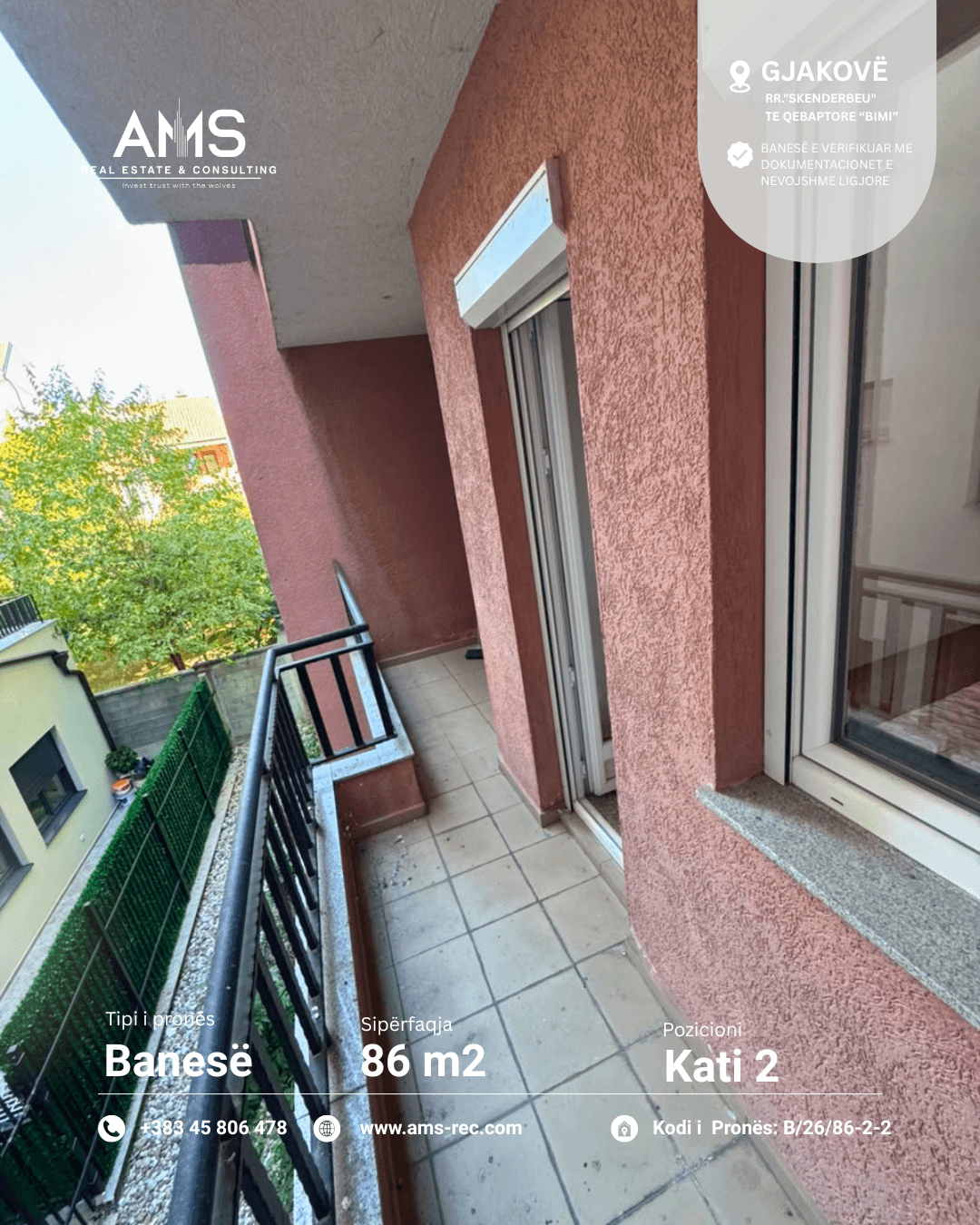 APARTMENT FOR SALE – GJAKOVË