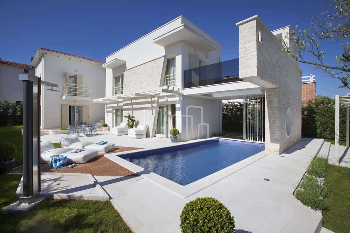Luxury villa with pool and sea view in Vabriga, Istria
