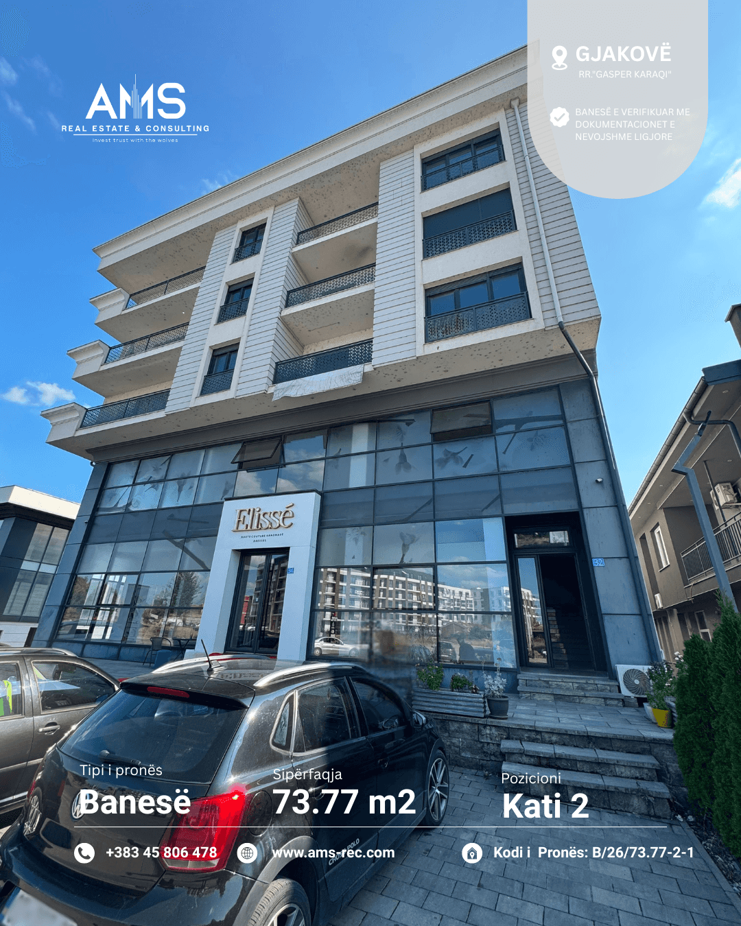 APARTMENT FOR SALE – GJAKOVË