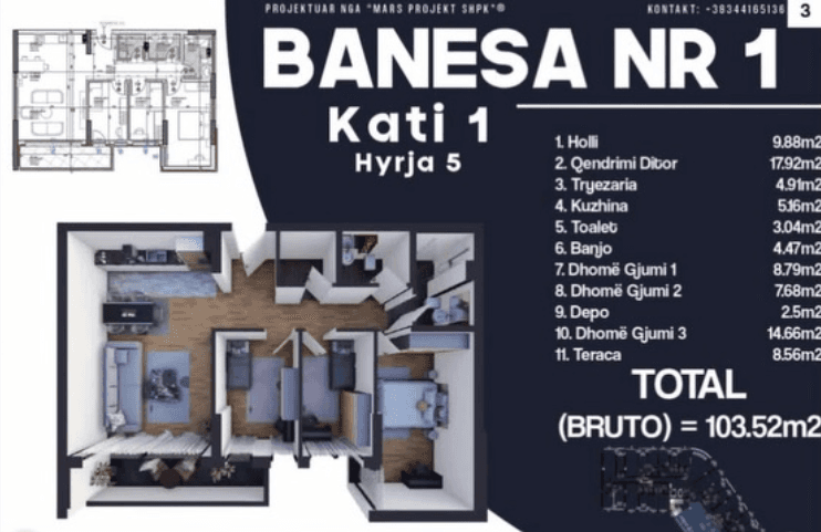 One-Bedroom Apartment for Sale in the City of Peja 3