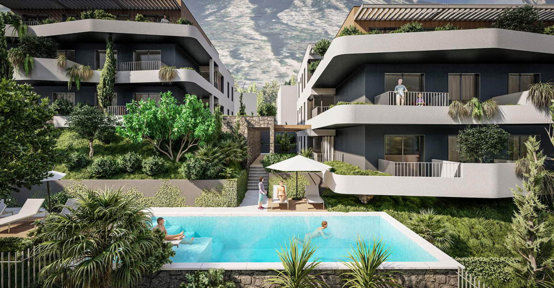 Two-Bedroom Apartment in Boka Gardens, Dobrota 1