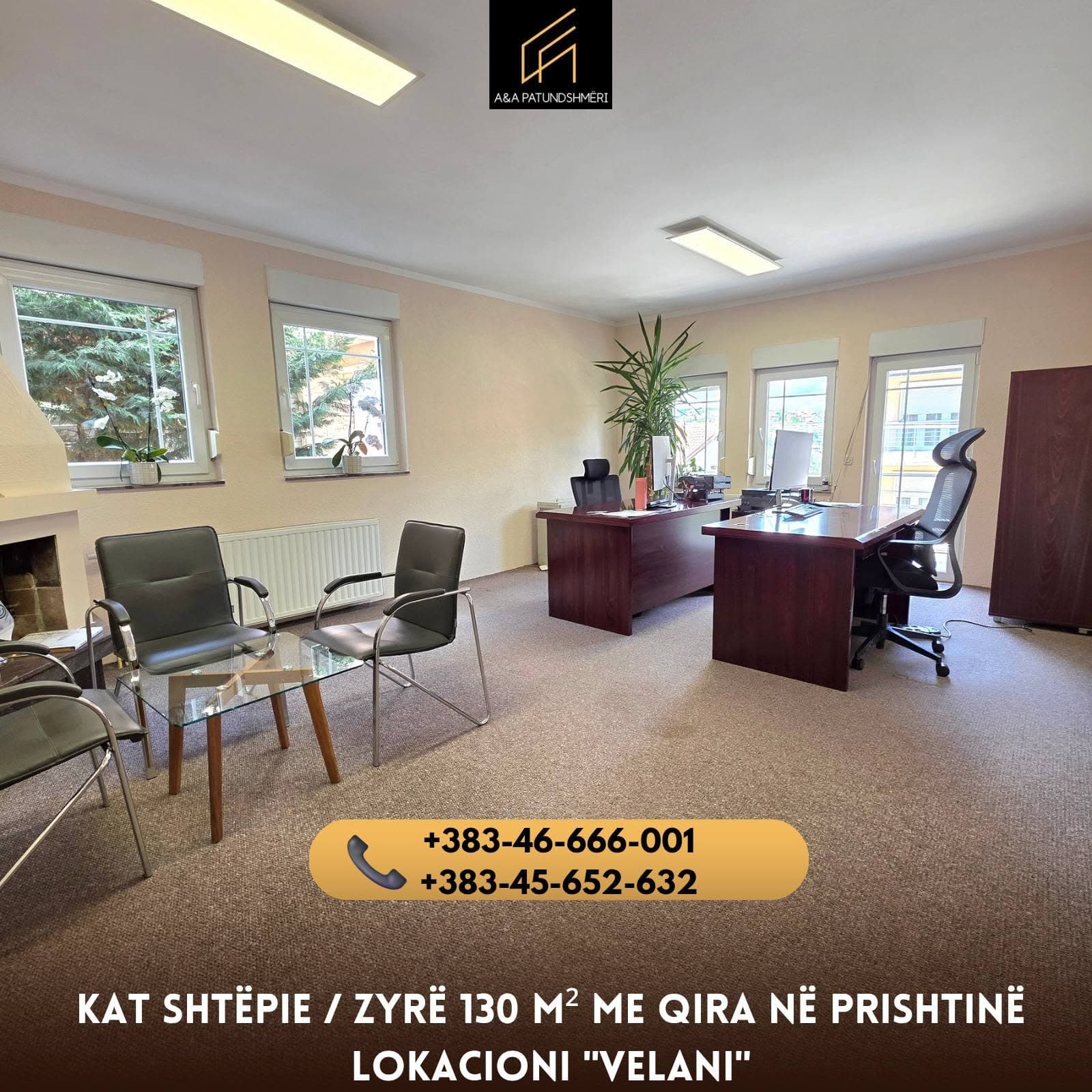 Versatile 130 m² Commercial Property for Rent in Prishtina 1