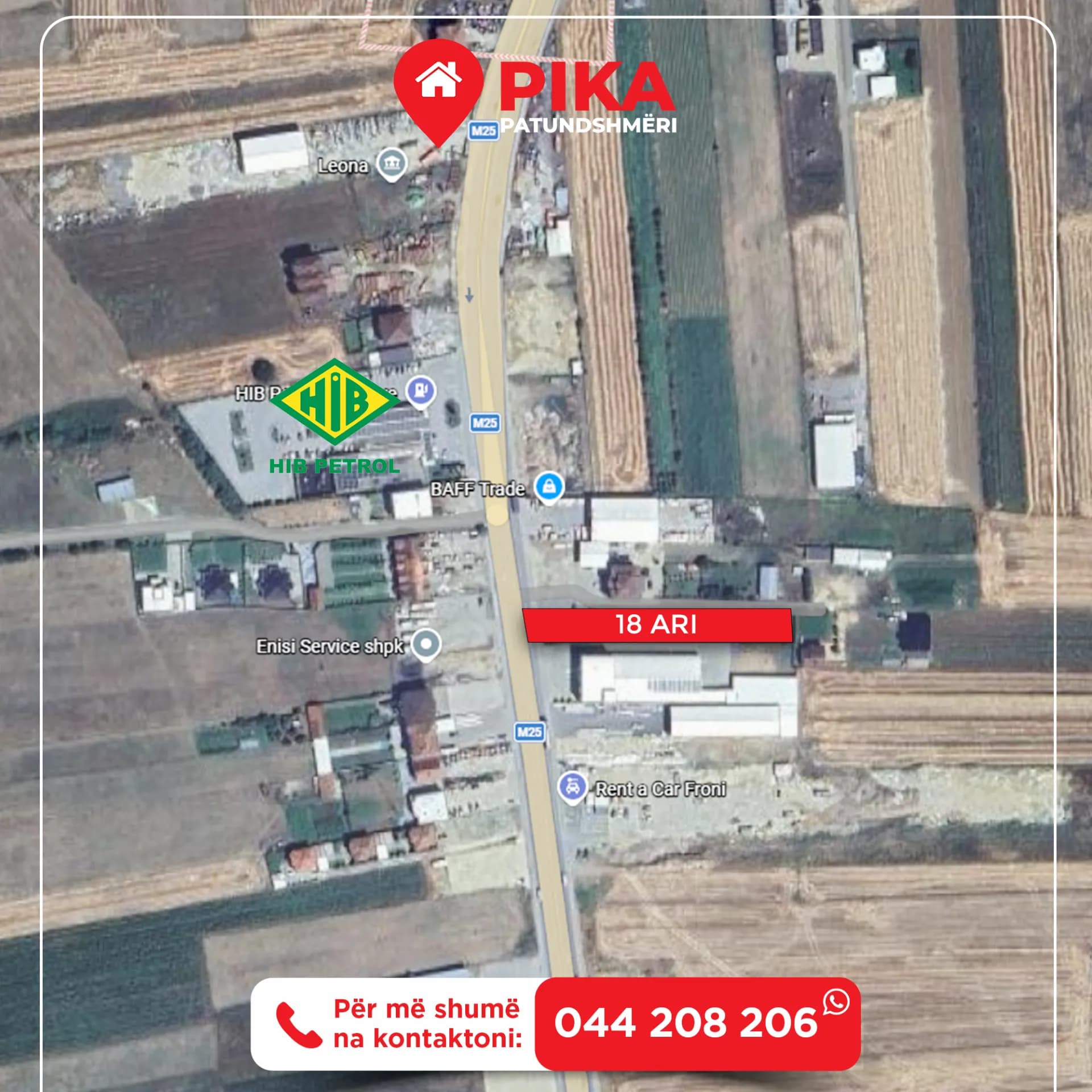 Spacious 1800 m² land plot available for rent in Podujeva 2