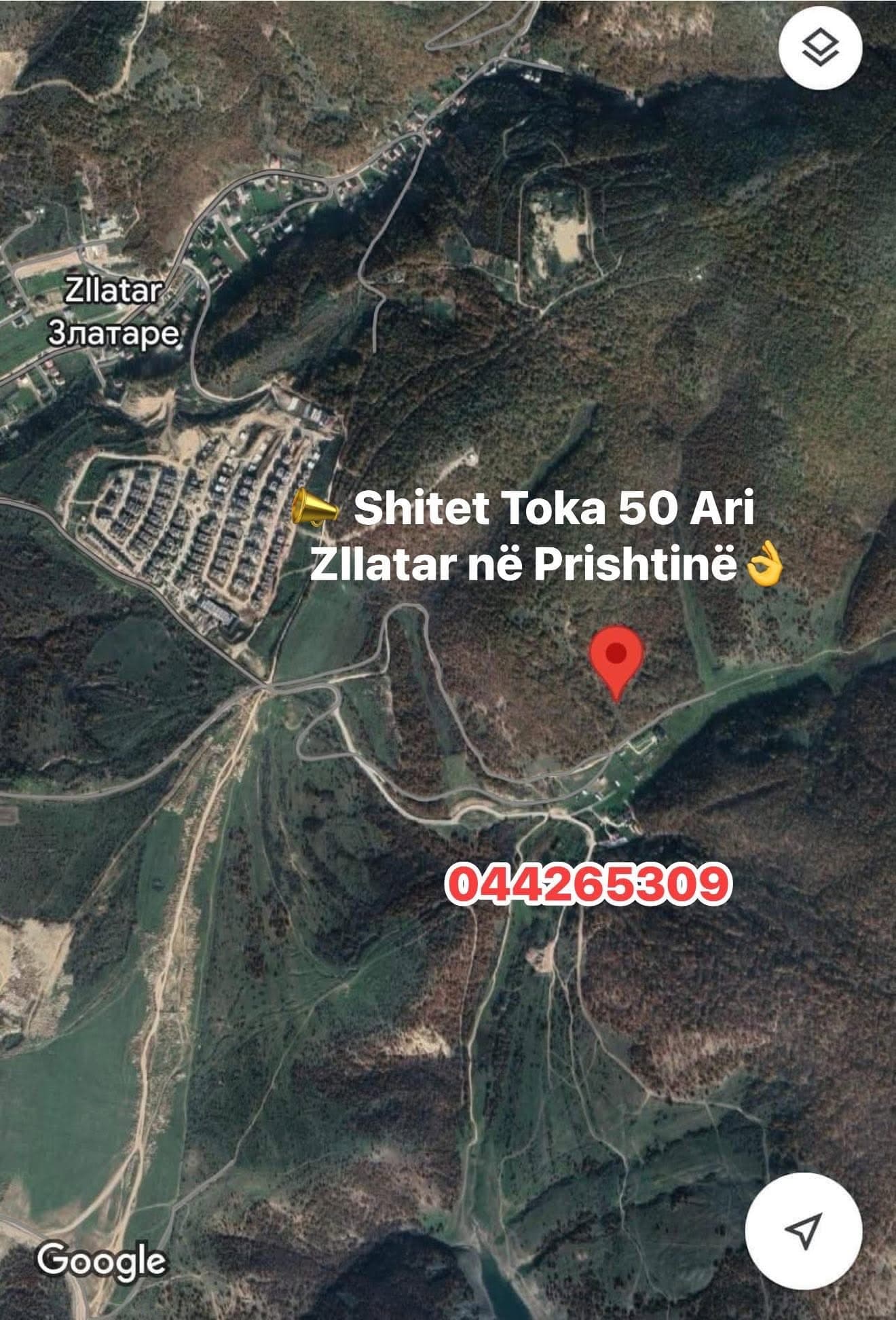 Shitet Tokë në Zllatar, Prishtinë. 11