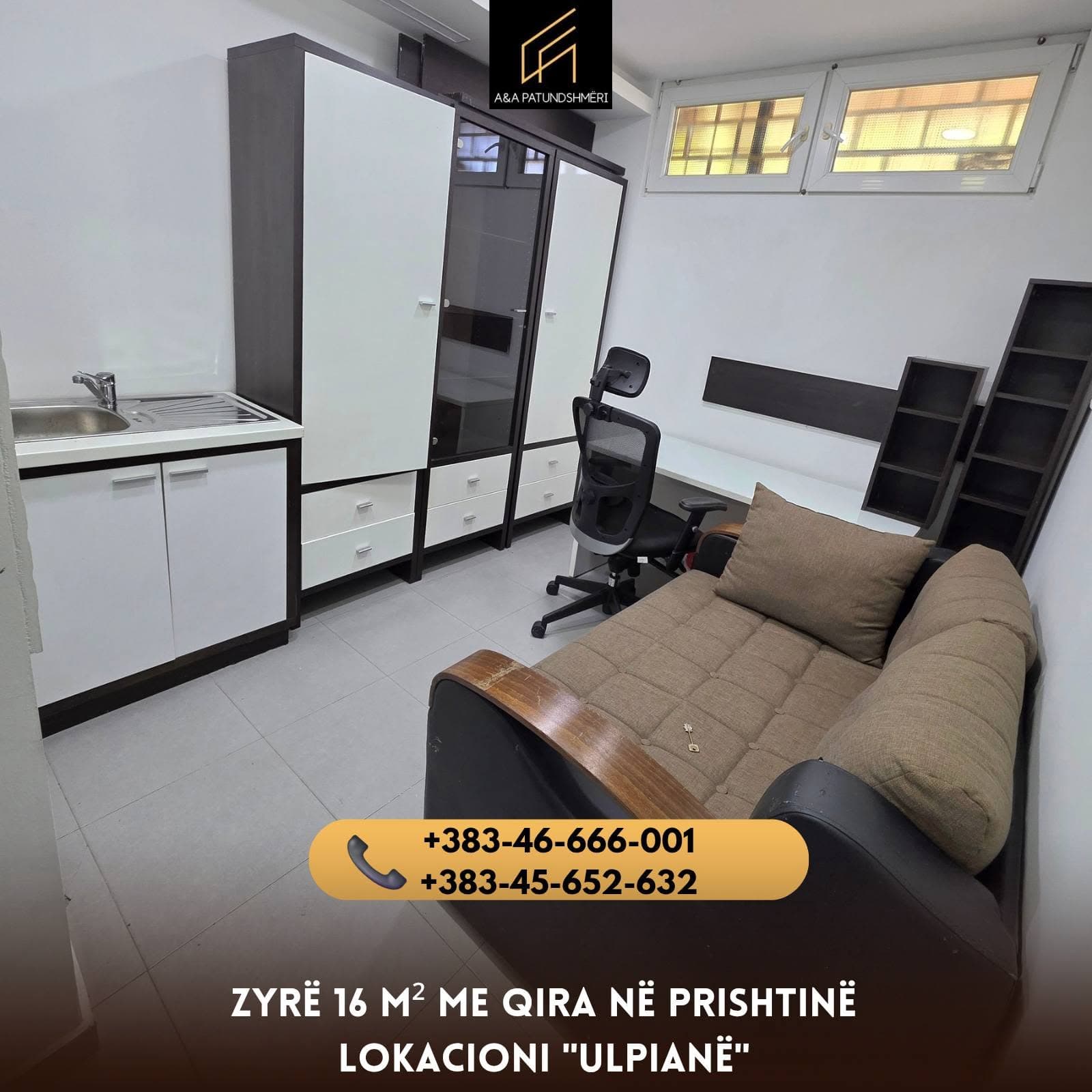 Zyre 16m² me qira në Ulpianë 1