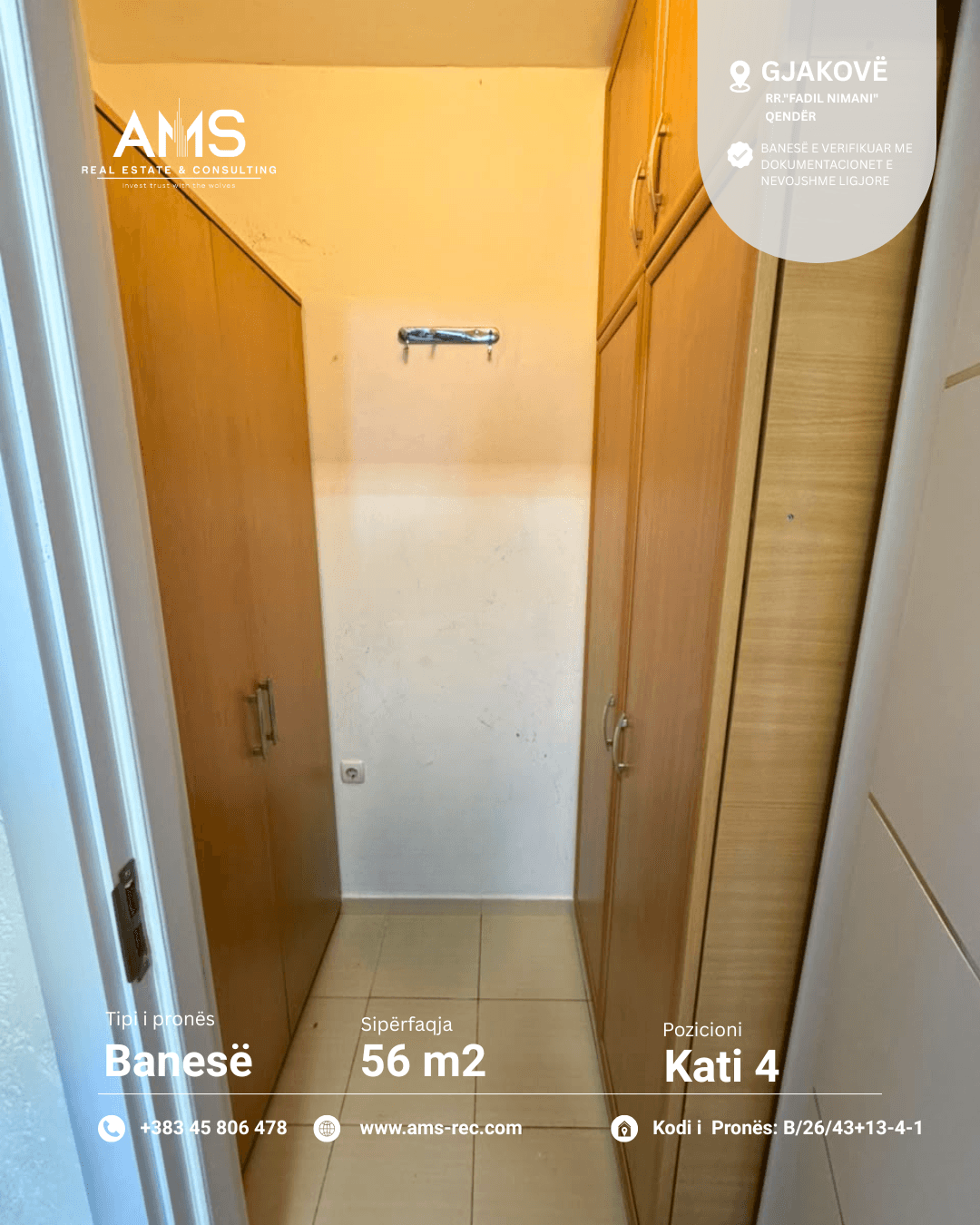 BANESË ME GARAZH NË SHITJE – GJAKOVË 18