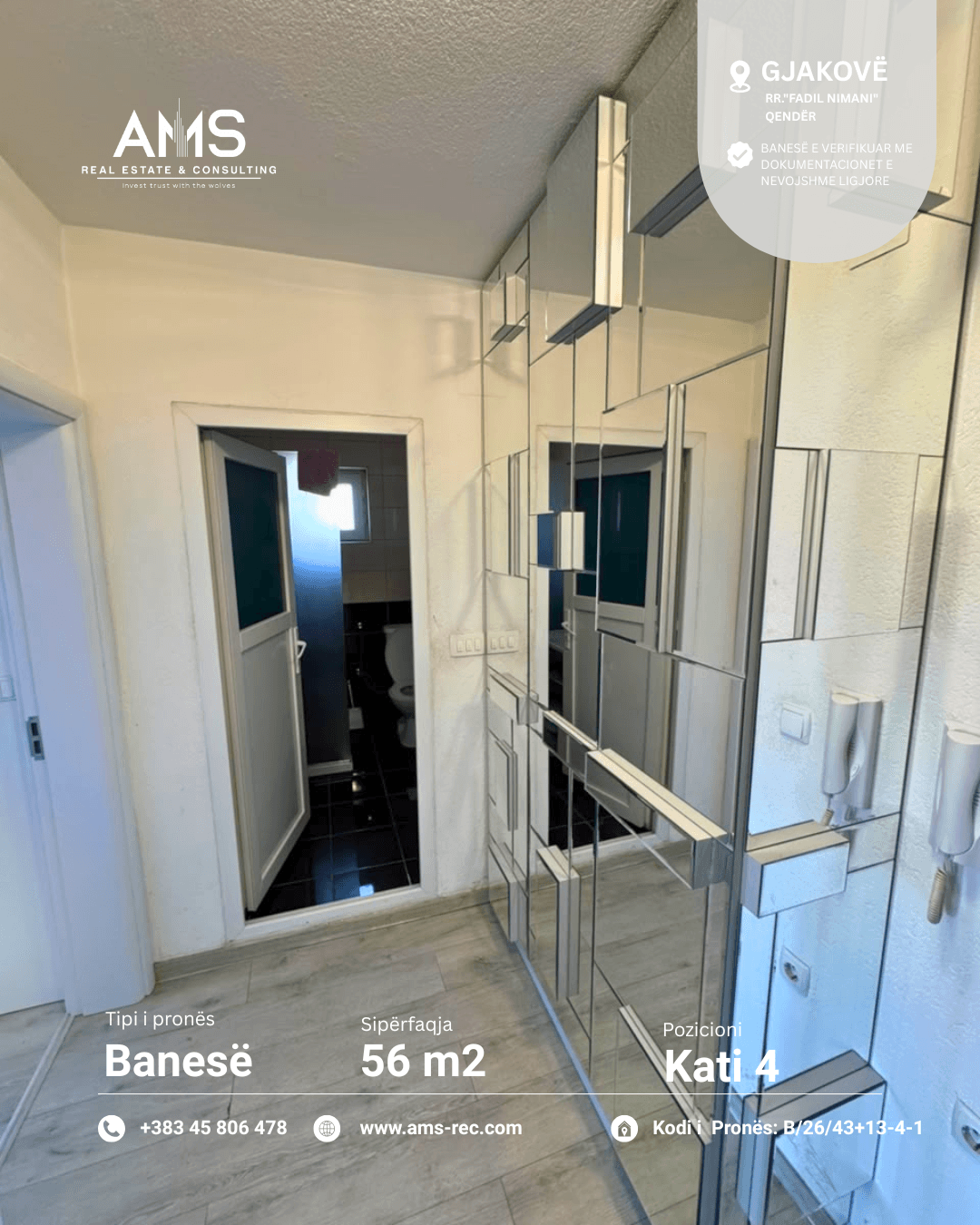 BANESË ME GARAZH NË SHITJE – GJAKOVË 15