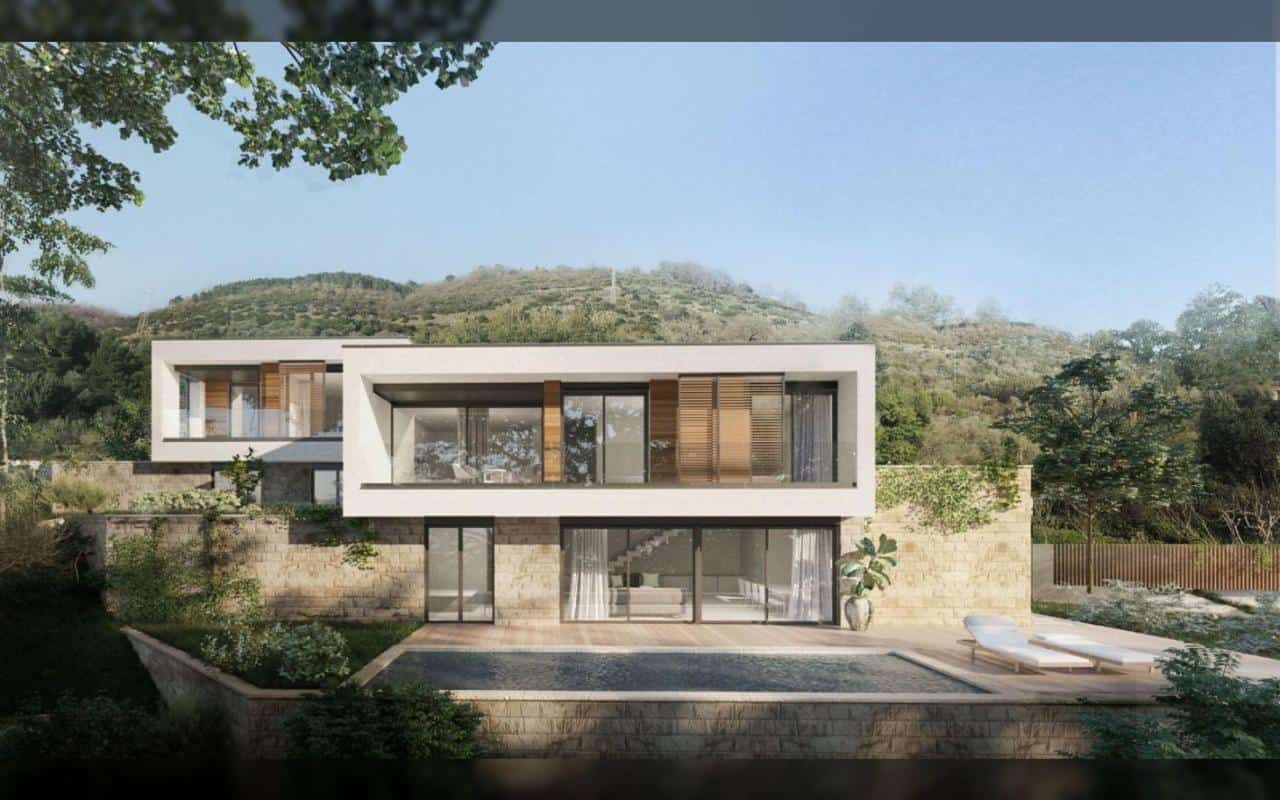 Kompleks modern me vilë dhe dupleks me pishinë në Tivat, Kava