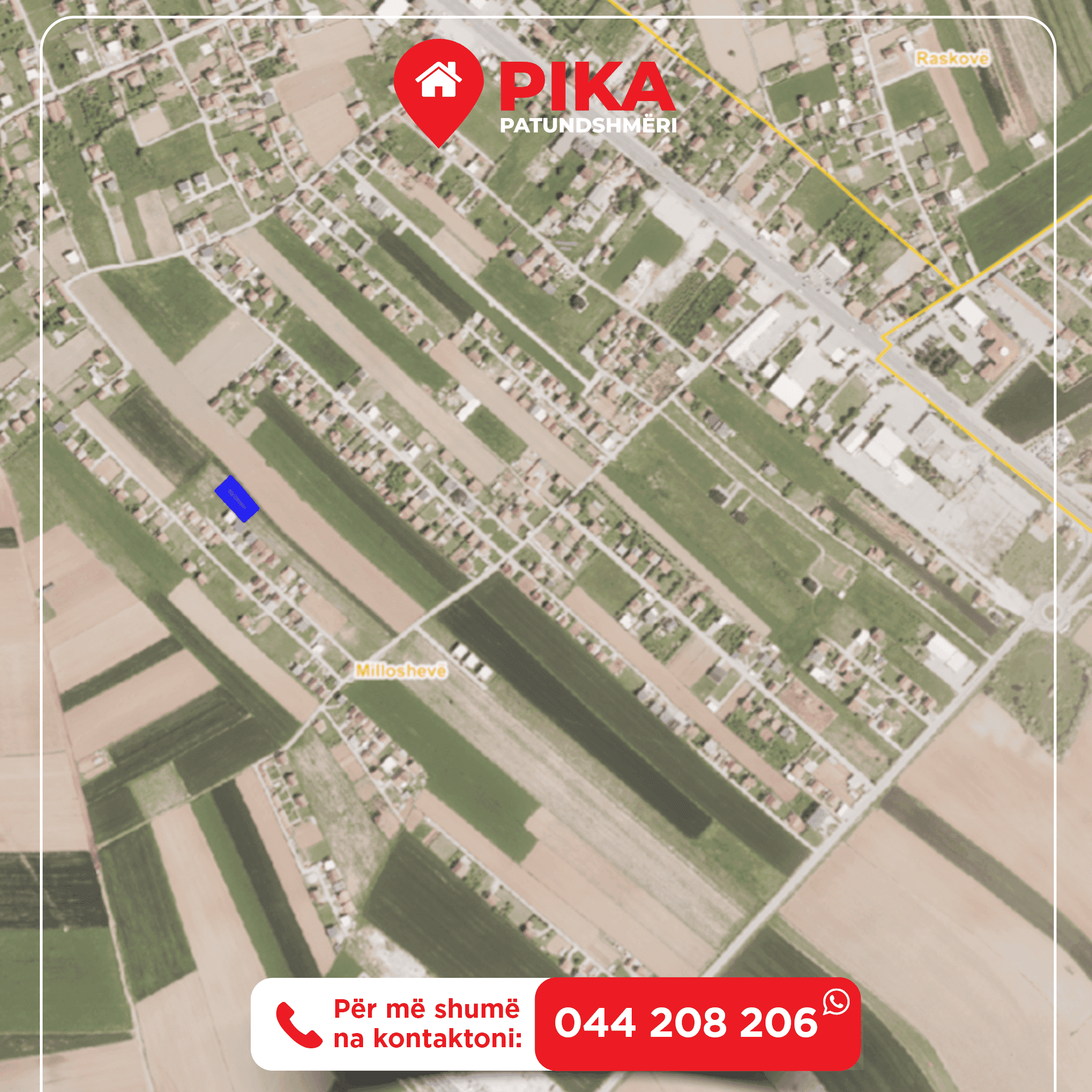 Plot of 3 Ari for Sale in Milloshevë, Obiliq