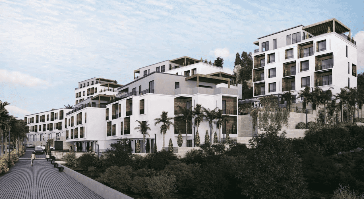 Apartament me 2 dhoma gjumi, gati për banim, në një kompleks të ri në Tivat