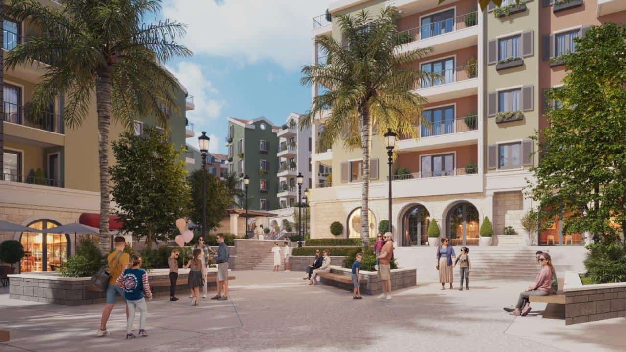 Apartament me një dhomë gjumi në një kompleks të ri në Donja Lastva